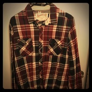 Roebuck & Co Classic Fit Plaid Button Up Shirt